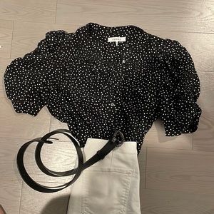Frame polka dot blouse medium
